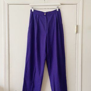 Vintage Violet Raw Silk Trouser